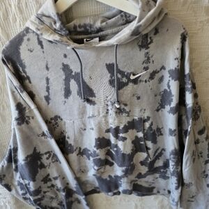 Nike Sportswear Women’s Cropped Oversized Washed Jersey Hoodie Size Small